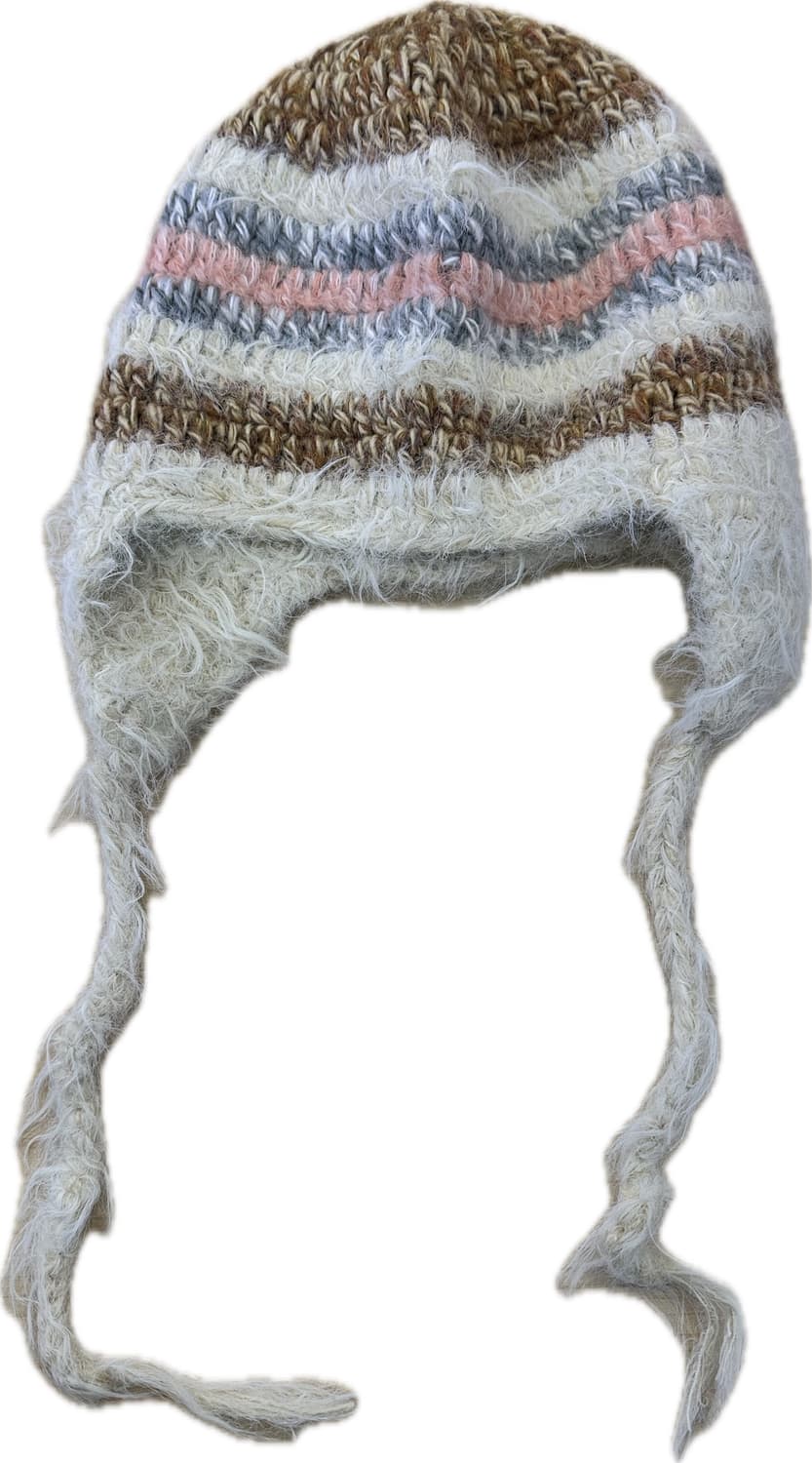 미사깔 빈티지 귀도리 비니 상품이미지1