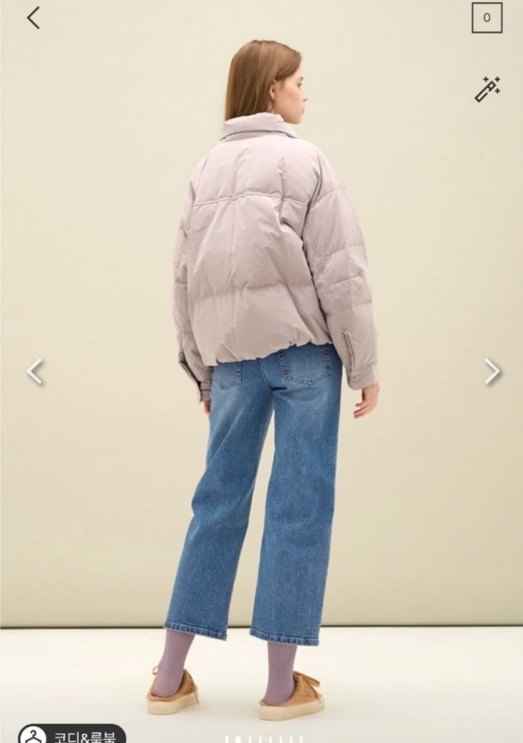 한섬 SJSJ 2023 하이넥 드롭 구스패딩  82-94-160사이즈 상품이미지2