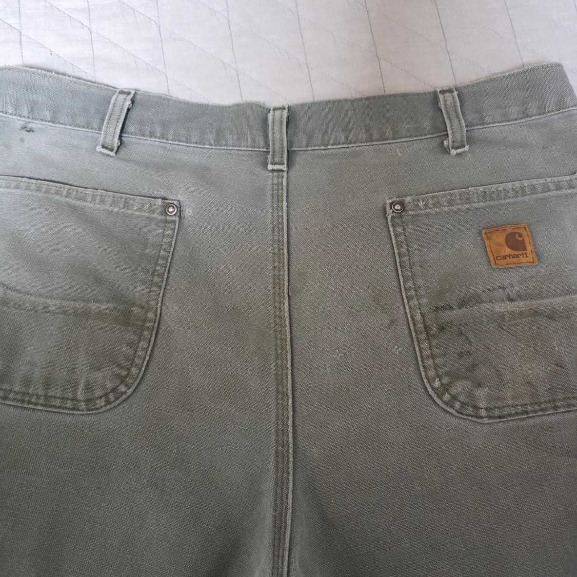 [38X32] 빈티지 칼하트 더블니 B136MOS 워크팬츠 M-5 보로 상품이미지9