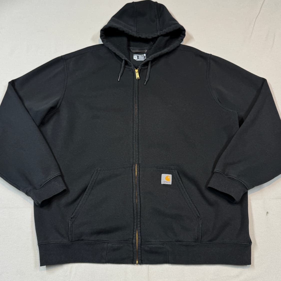 XXL) 칼하트 미드웨이트 루즈핏 후드집업 블랙 상품이미지2