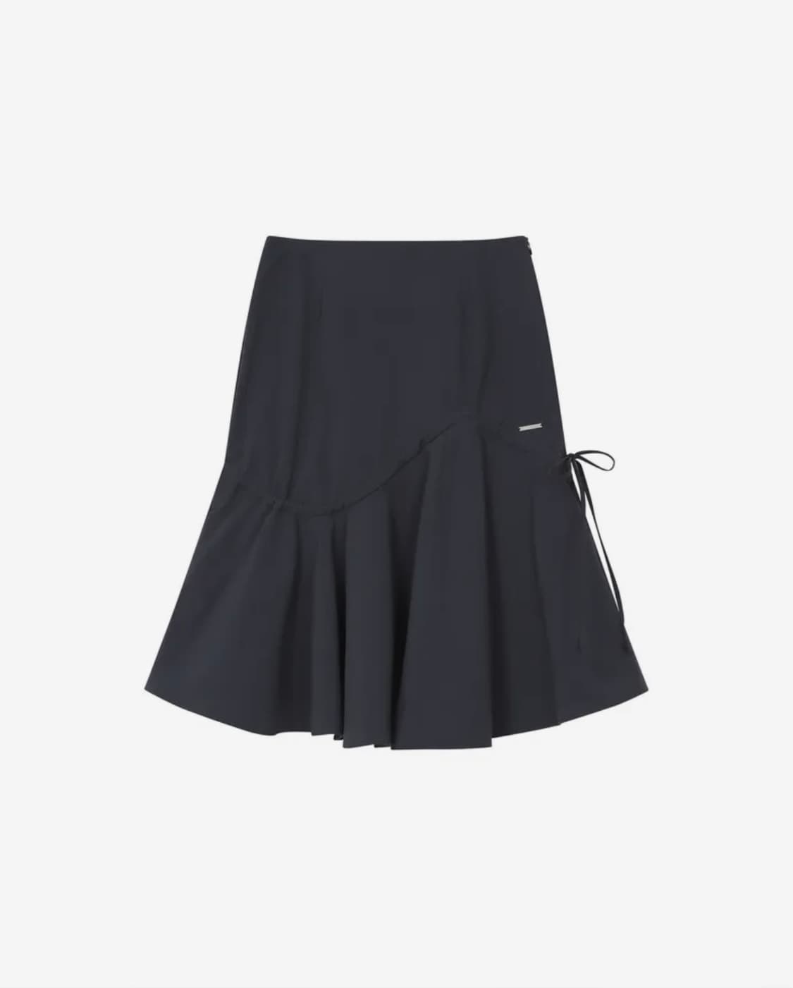 미세키서울 셔링 러플 미디 스커트 차콜 1사이즈 교환해요 상품이미지2