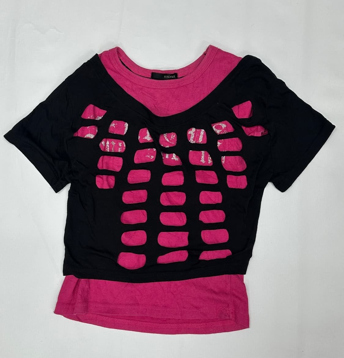 ⛓️나나깔 펑크 핫핑크 코디세트⛓️팝갸루 오네갸루 데코라 레이어드 상품이미지2