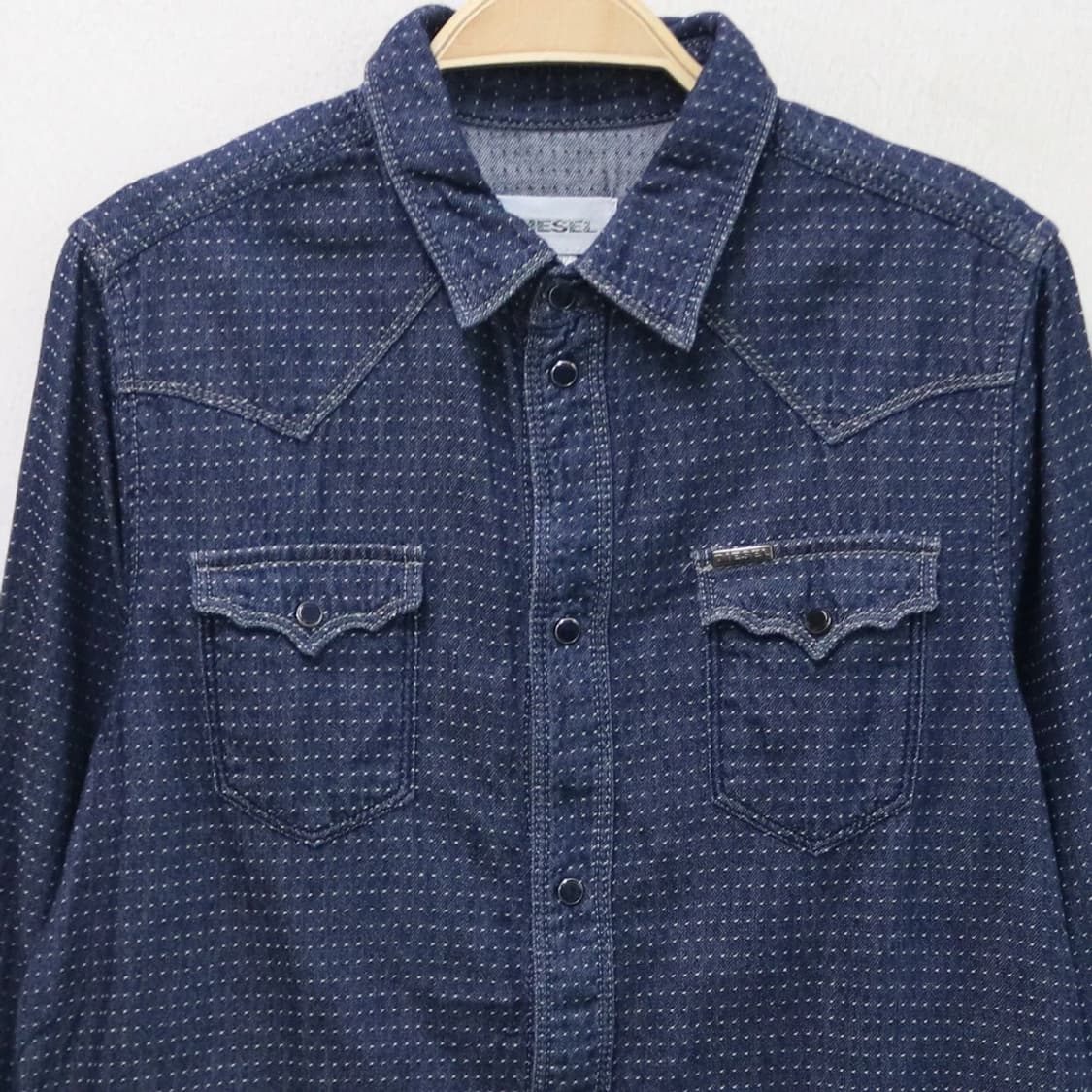 디젤 데님 도트 셔츠 65016 상품이미지3