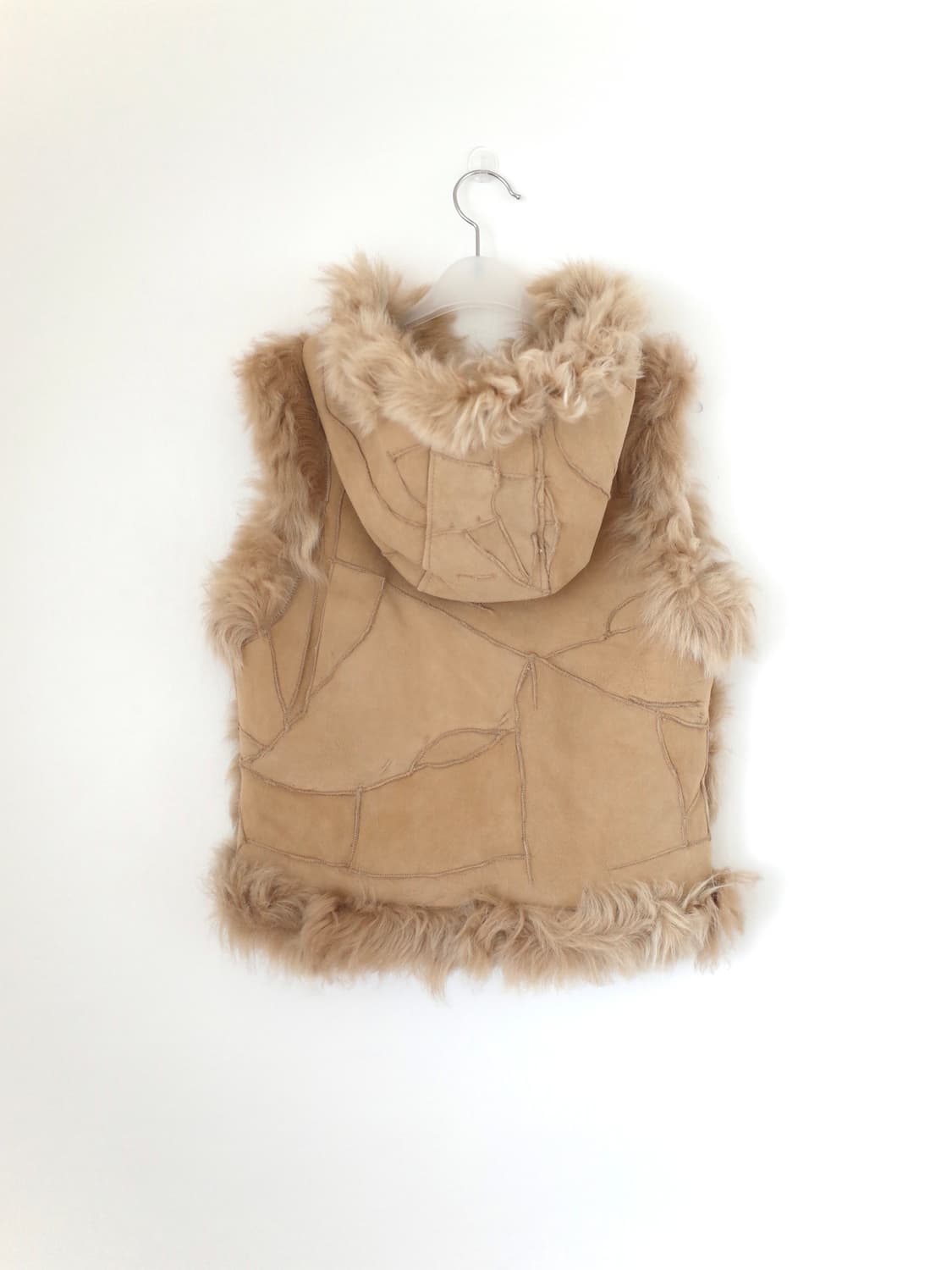 빈티지 퍼 후드 베스트 상품이미지3