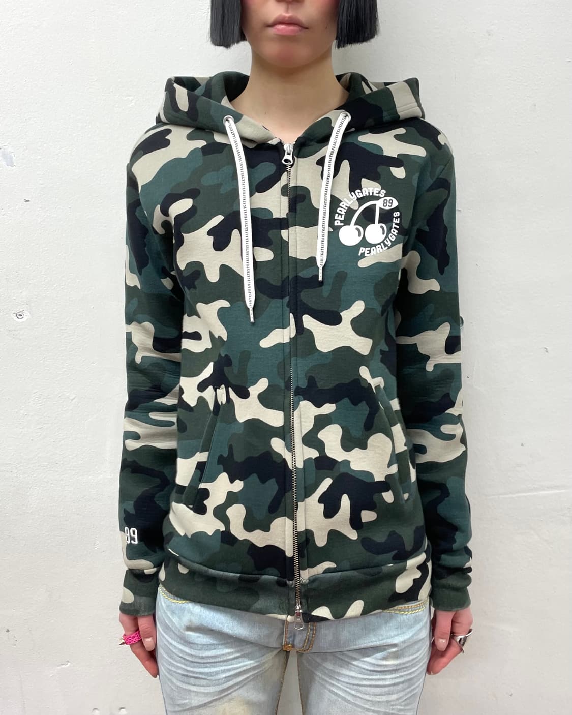 Military Cherry Hooded Zip-Up  상품이미지1