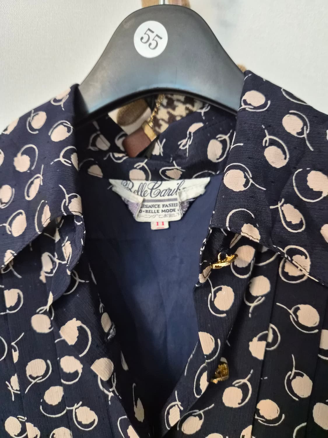 [빈티지/고급] 벨 카리브(Belle Carib) 패턴 롱 원피스 (상태 상품이미지3