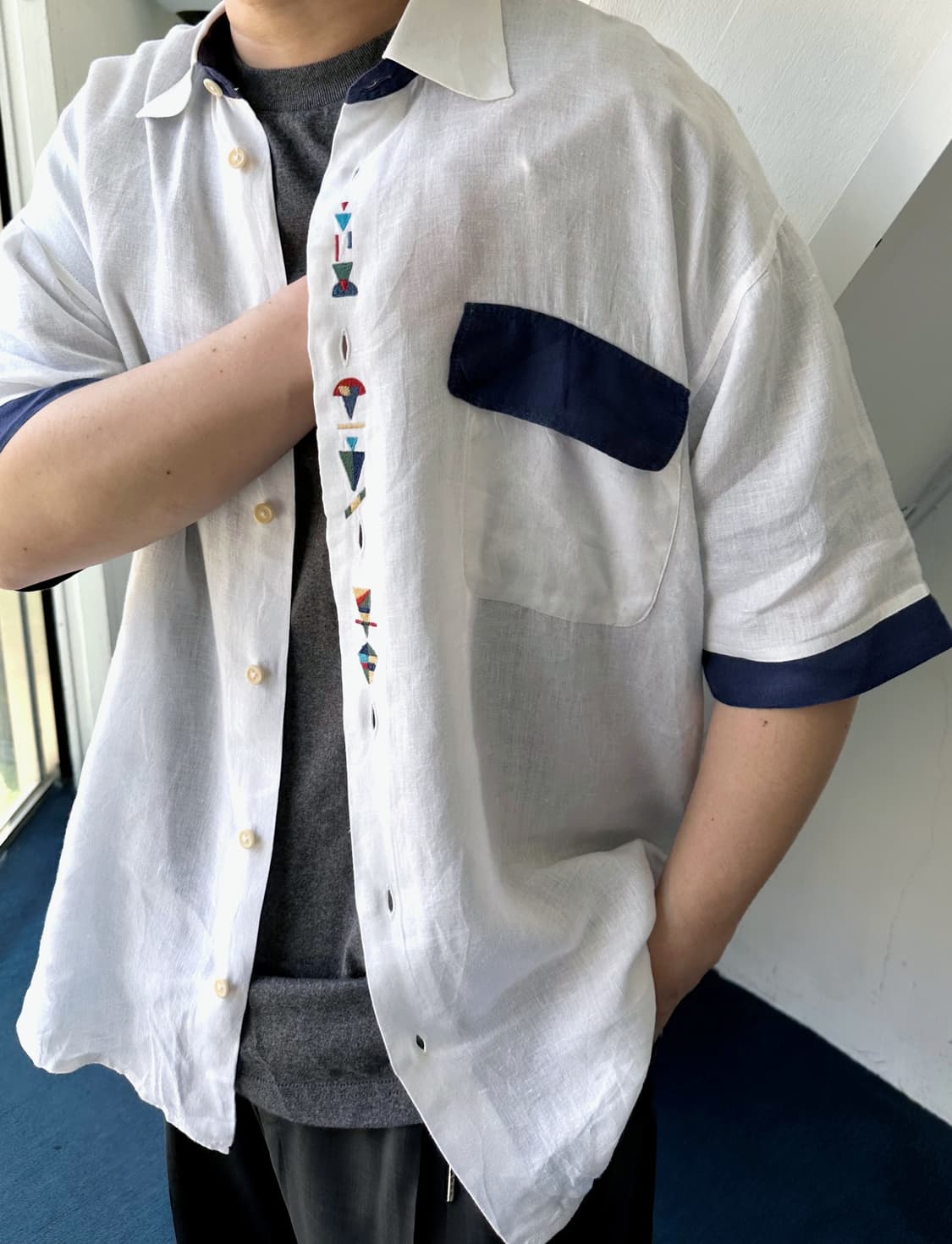 Natural rinen design half shirt 상품이미지6