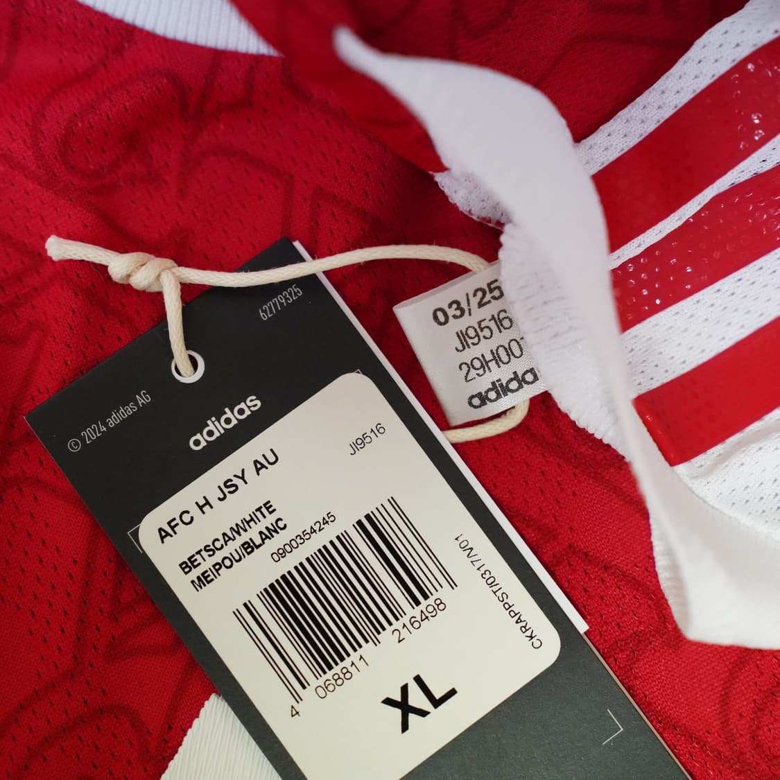 [국내 XL][어센틱]25/26 아스날 라이스 챔피언스리그 홈 유니폼 상품이미지10