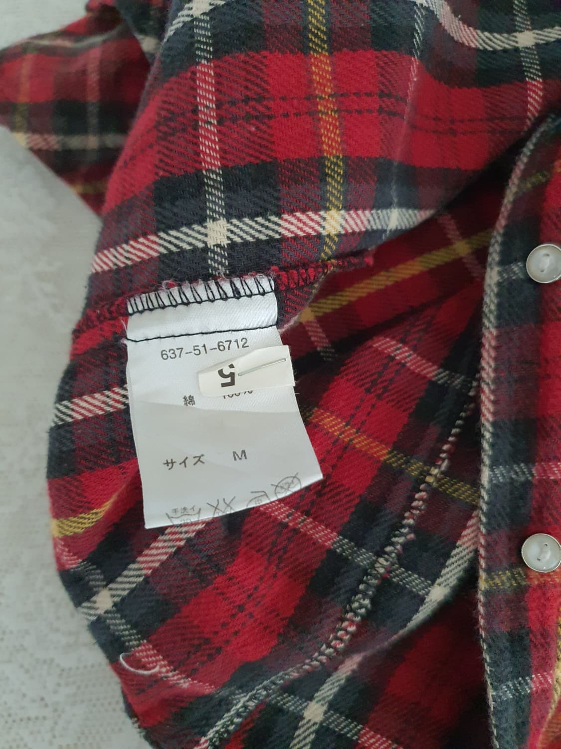 [일본빈티지] 캐캐체 아무깔 레드 체크 프릴 롱 셔츠 원피스 상품이미지8