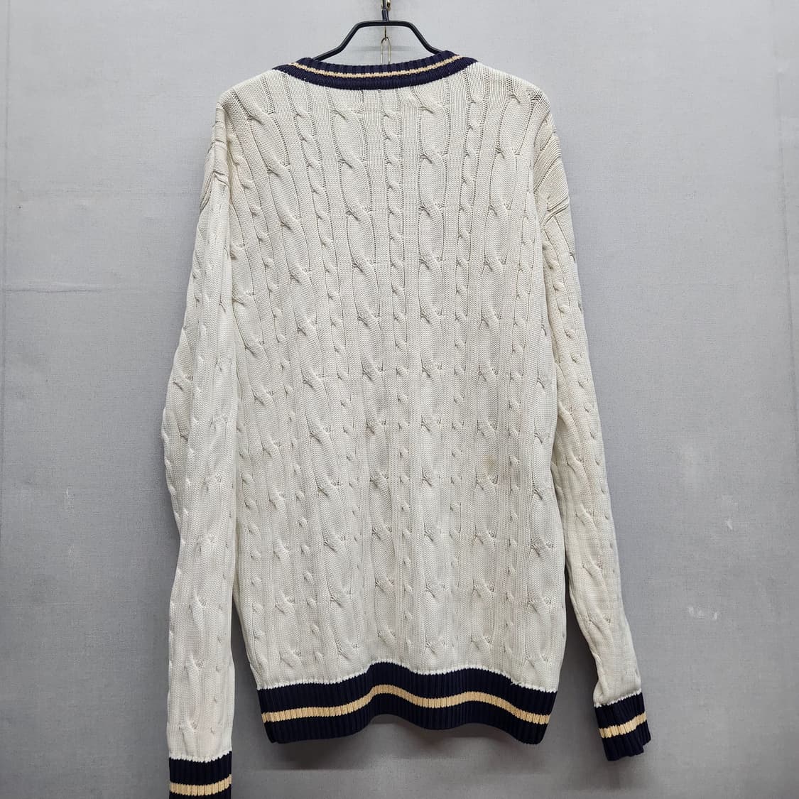 빈폴 로고 꽈배기 니트 코튼 가디건100(L) 상품이미지4