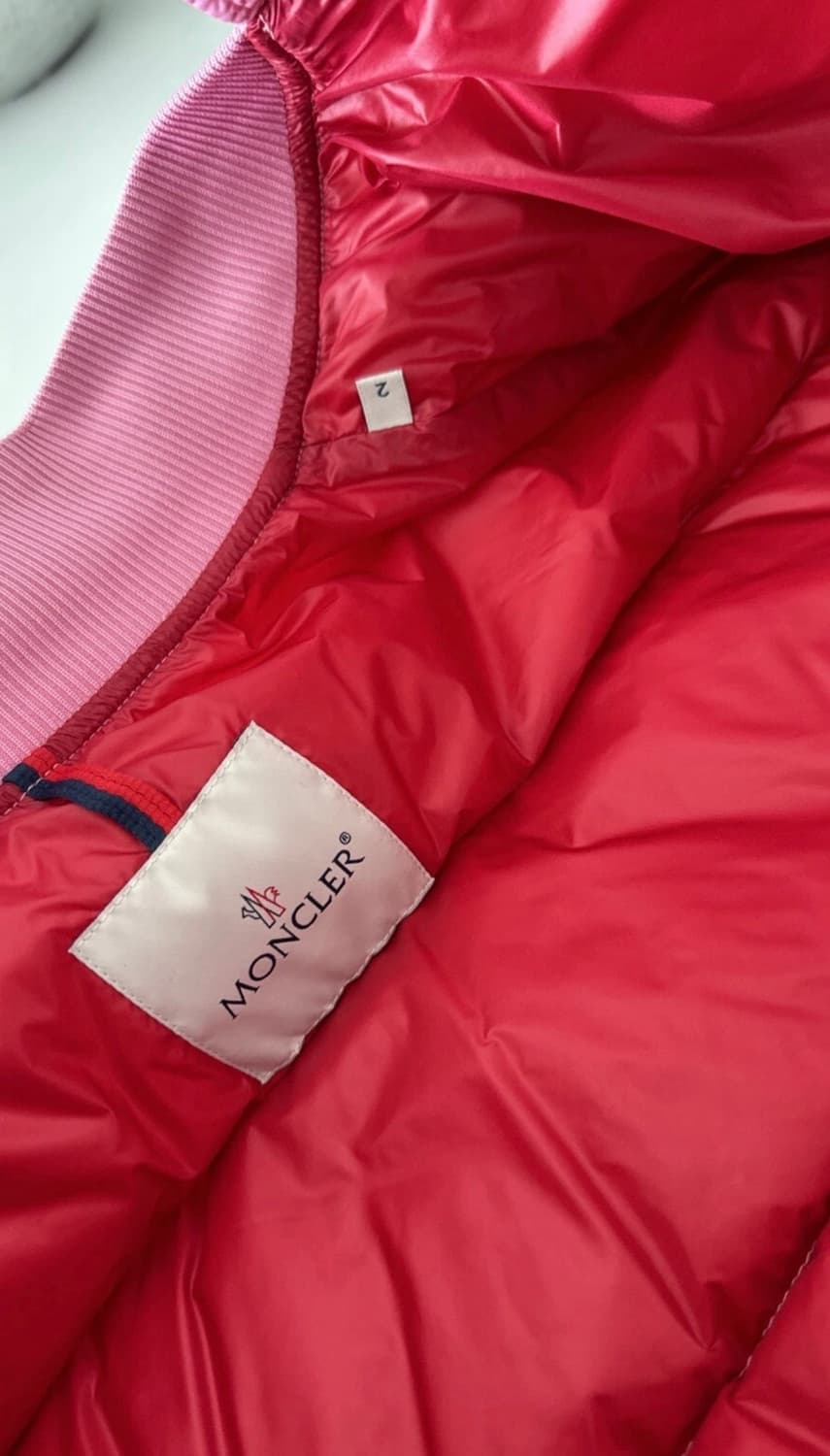 몽클레어 몽클레르 Merlat 다운 봄버 숏패딩 핑크 2 상품이미지7