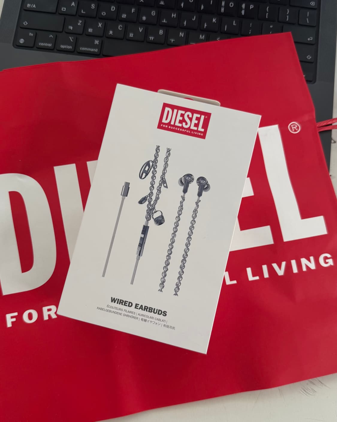 Diesel 와이어 이어버드 메탈 이어폰  상품이미지1