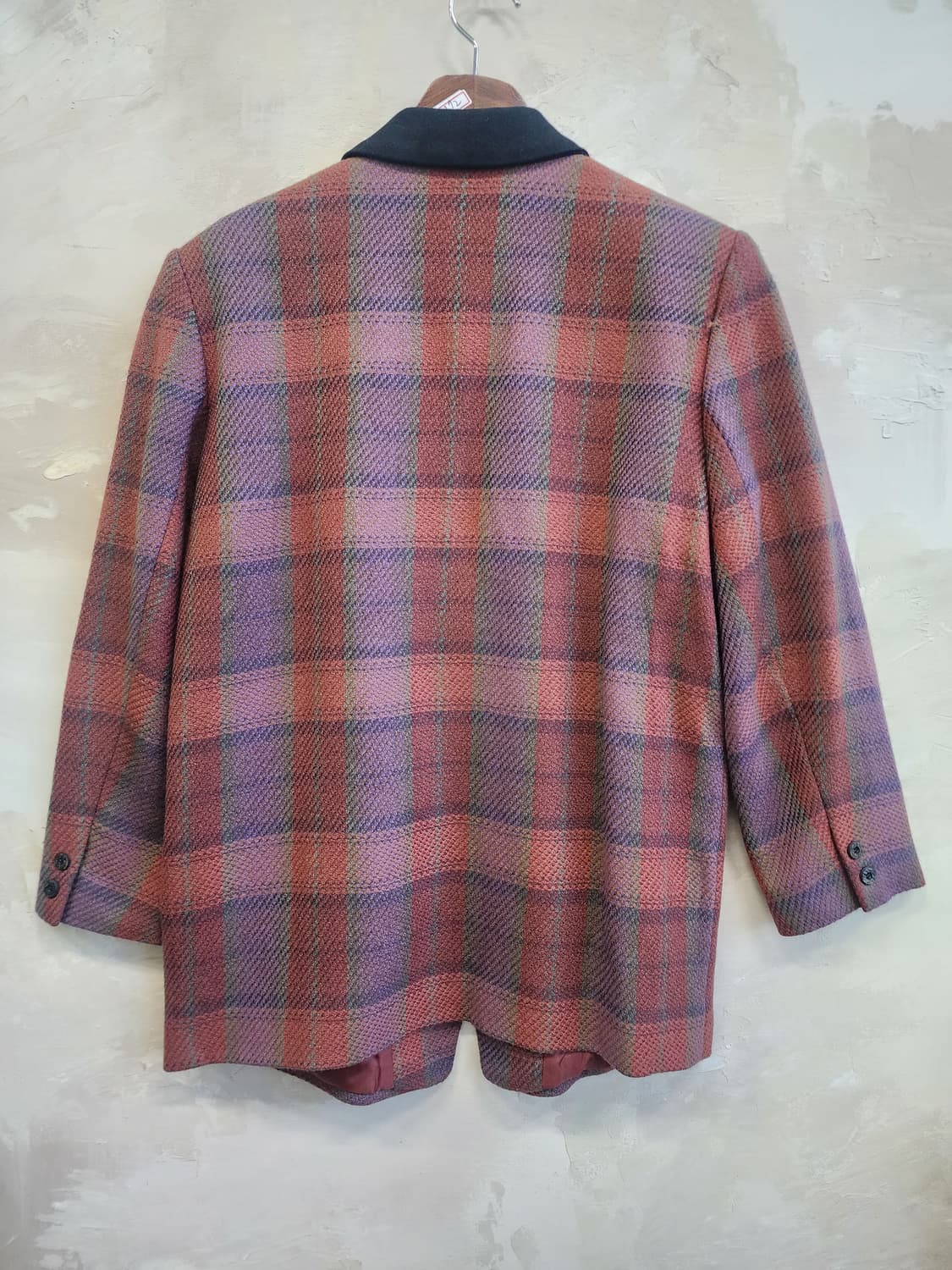 일본빈티지 울 체크 자켓 상품이미지4