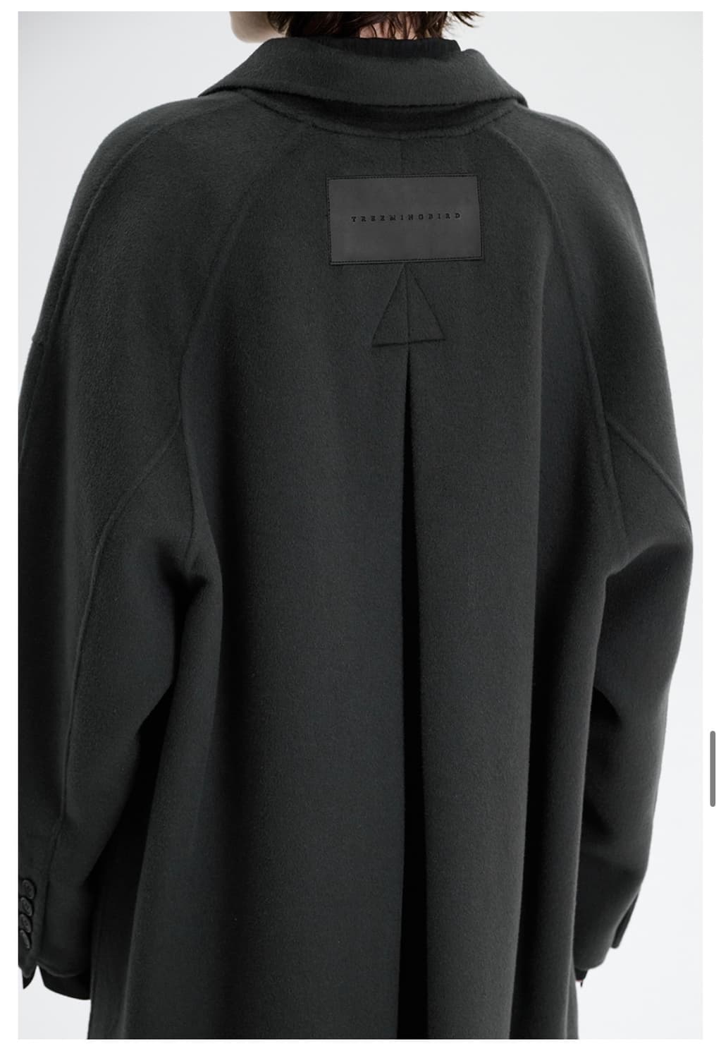 트리밍버드 핸드메이드 와이드 롱 코트 [다크그레이] 상품이미지3