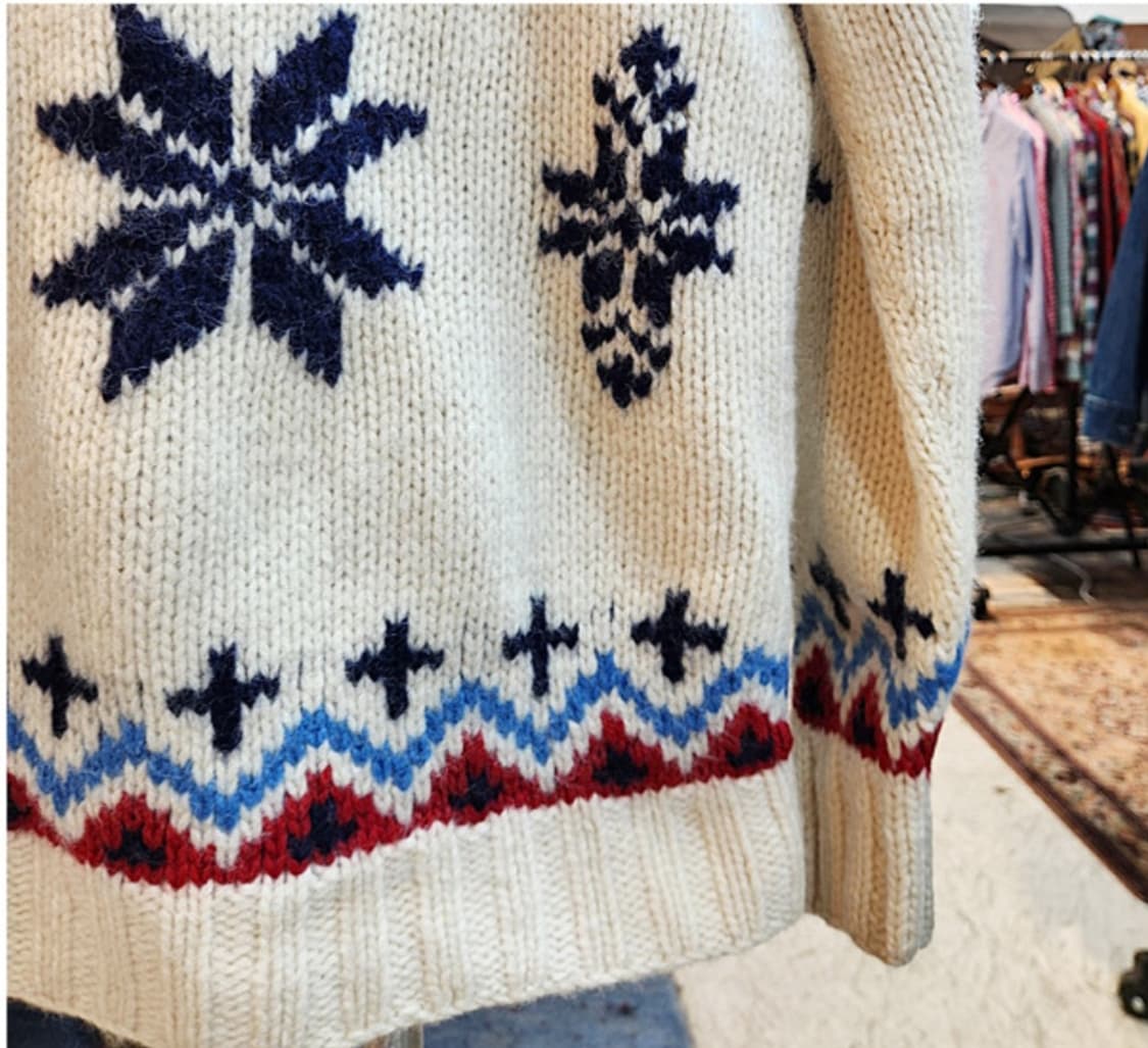 Antibal listic 도톰한 울 눈꽃 스웨터 빈티지 집업 상품이미지8