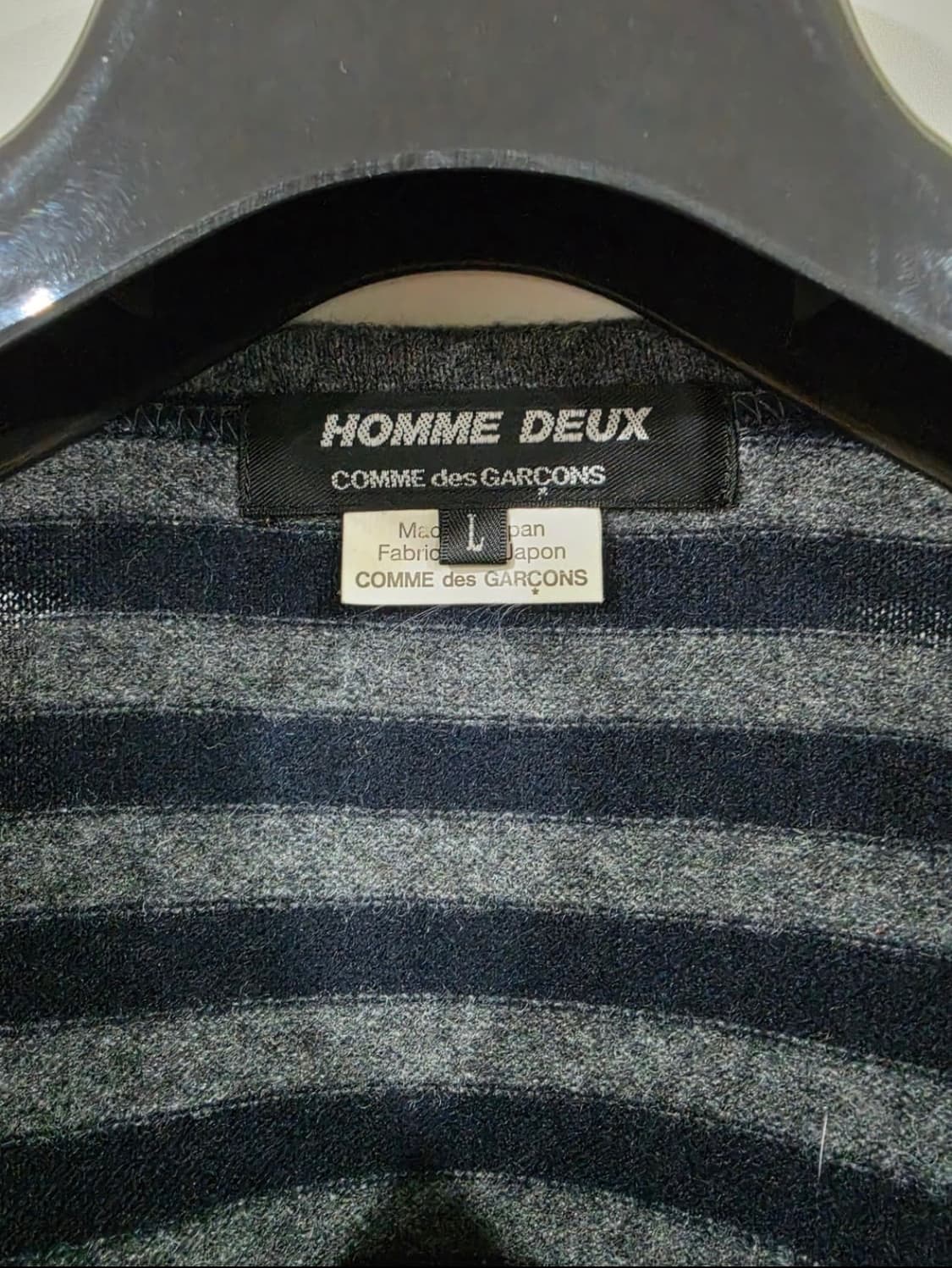 꼼데가르송 옴므 듀 엣지 블록 디테일 니트 L 상품이미지2