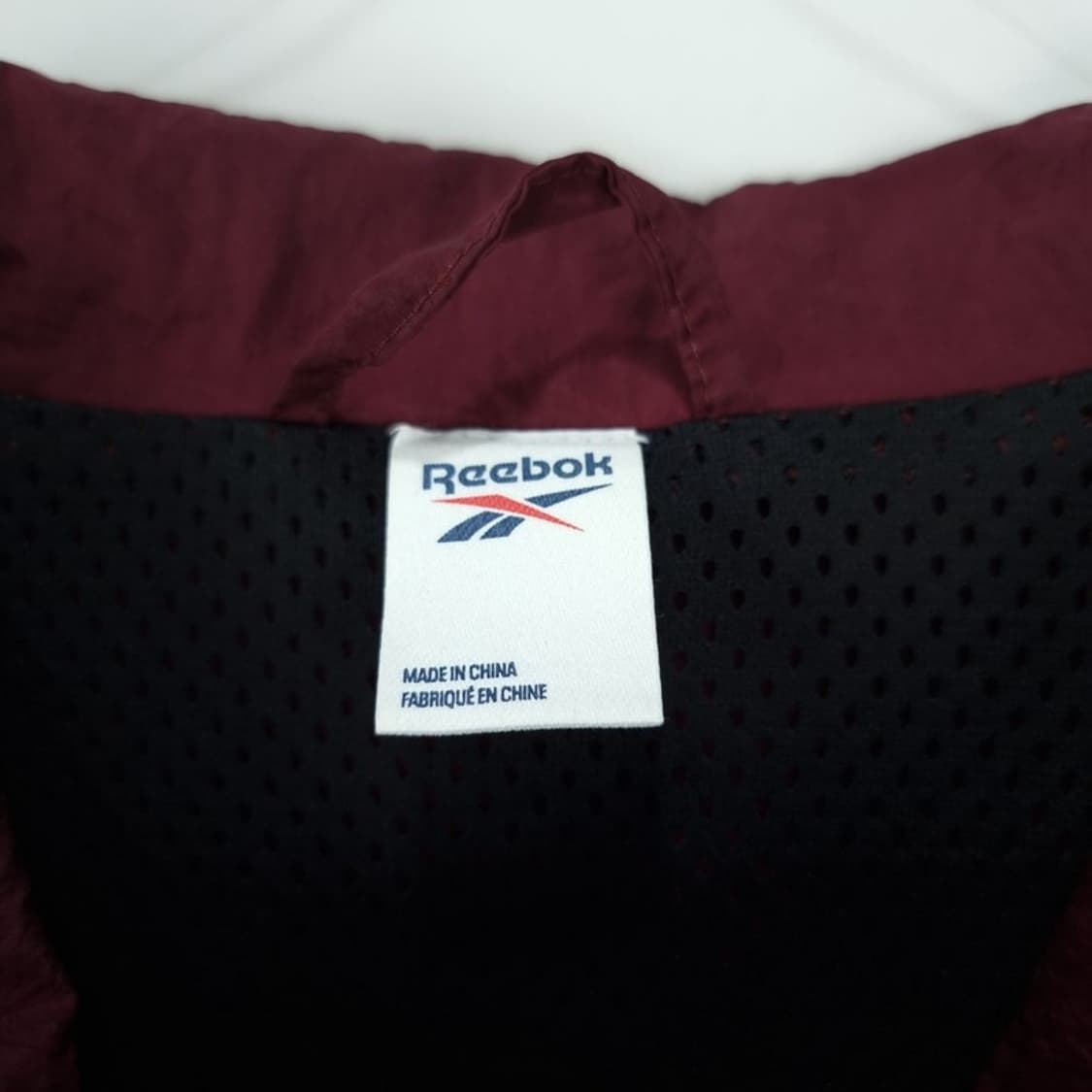 [리복] 빅로고 오버핏 바람막이 자켓 버건디 M20050 상품이미지9