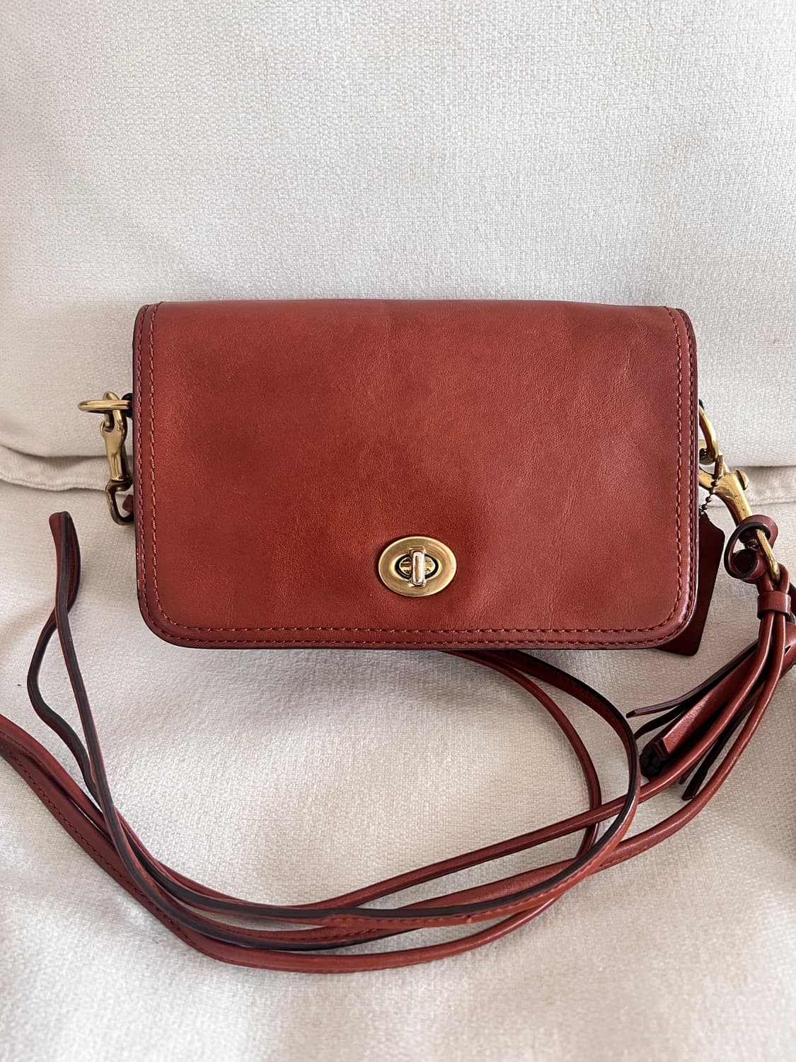 코치 브라운 레더 크로스백 19914 상품이미지2