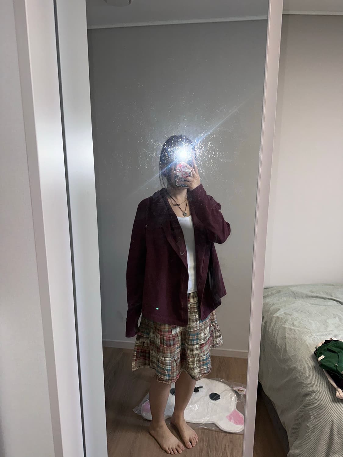 빈티지 모리걸 아오이유우 파타고니아 자주색 가디건 상품이미지2