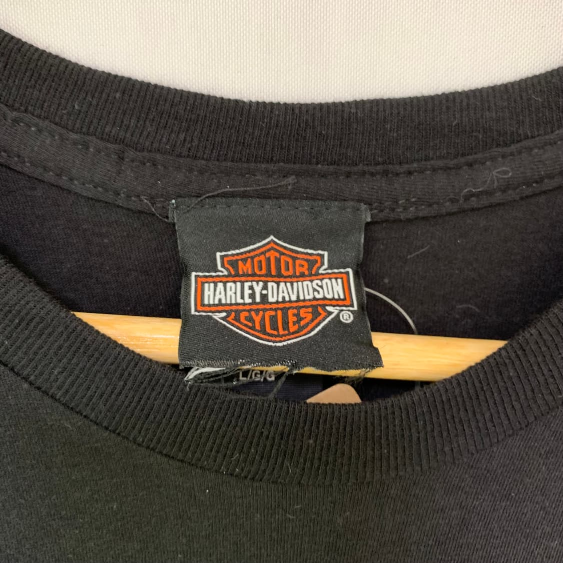 할리데이비슨 블랙 반팔 티셔츠 빈티지 레터링 이글 프린팅 남성 L 상품이미지4