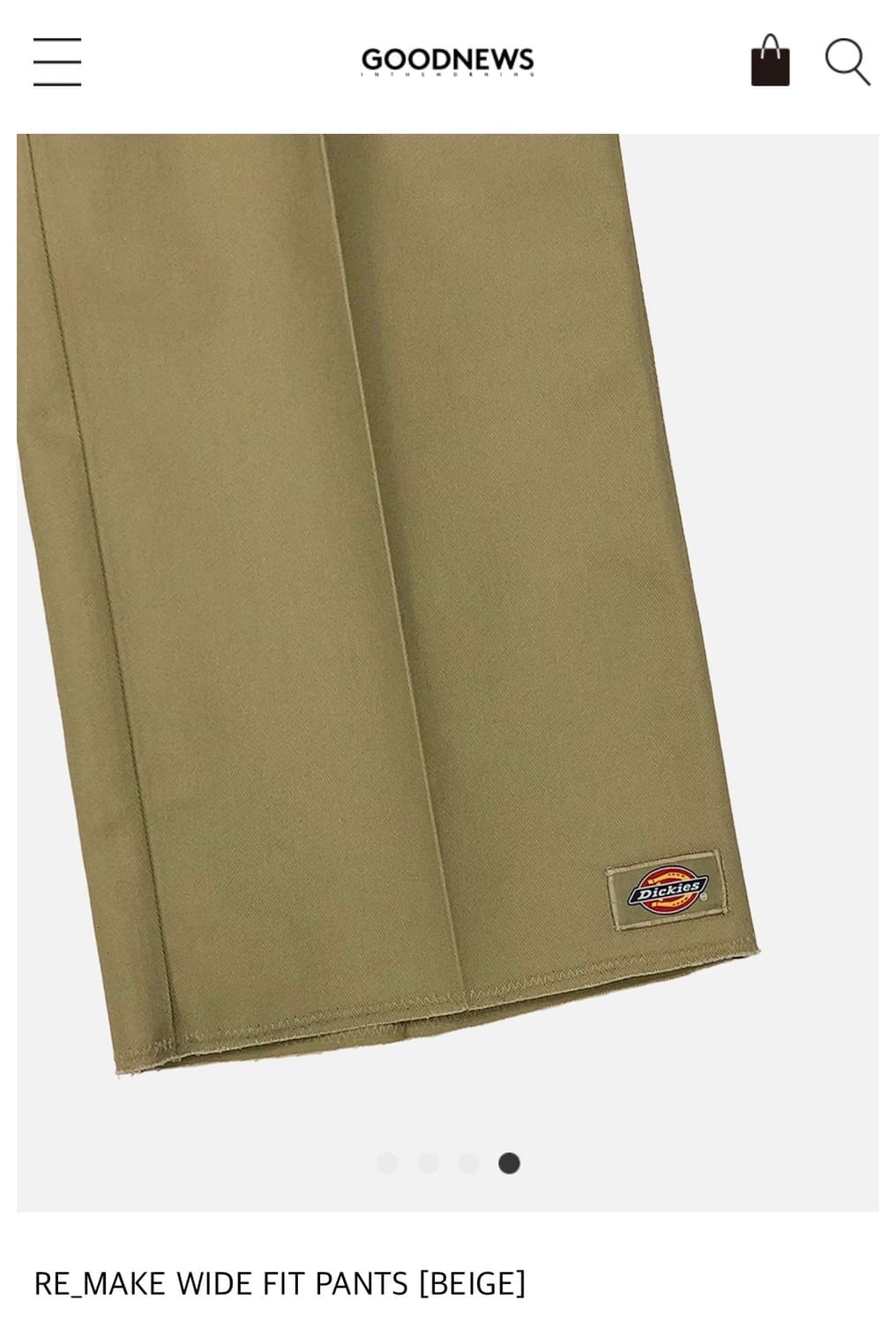 [굿뉴스인더모닝] RE_WIDE FIT PANTS (BEIGE) 상품이미지4