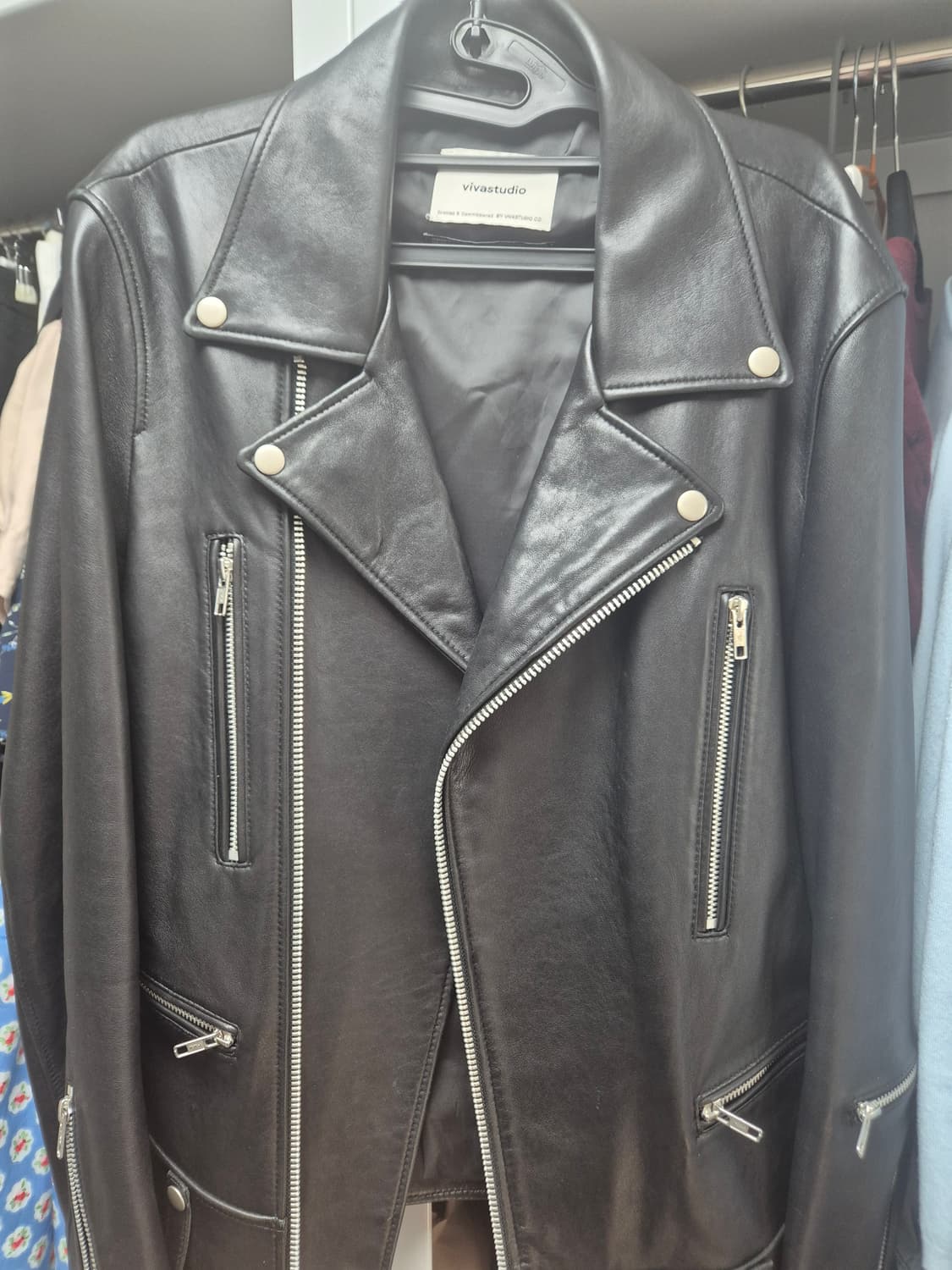 비바스튜디오 천연가죽 라이더 자켓 상품이미지1
