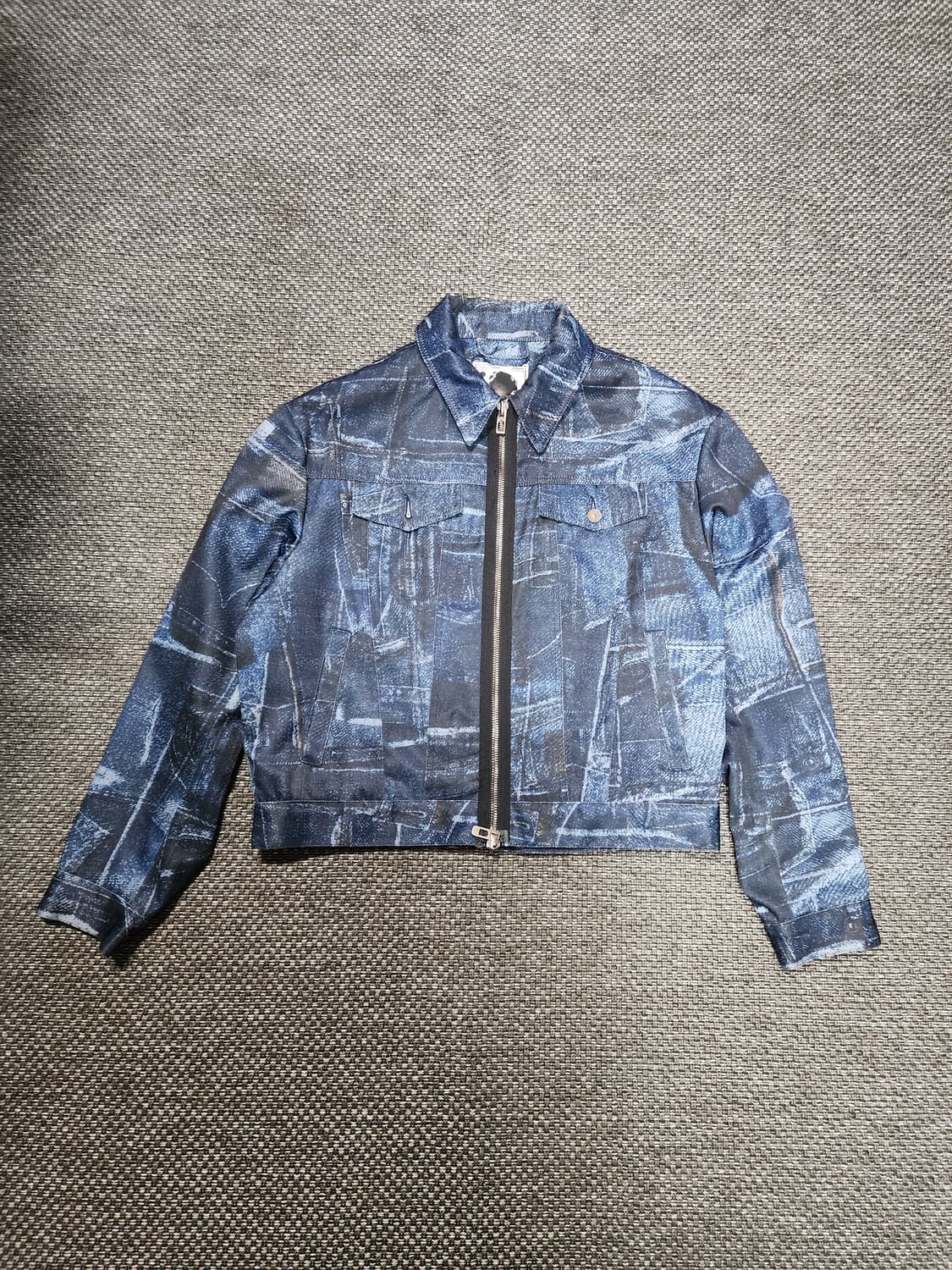 메종미네드 데님 프린팅 집업 자켓 M 상품이미지1