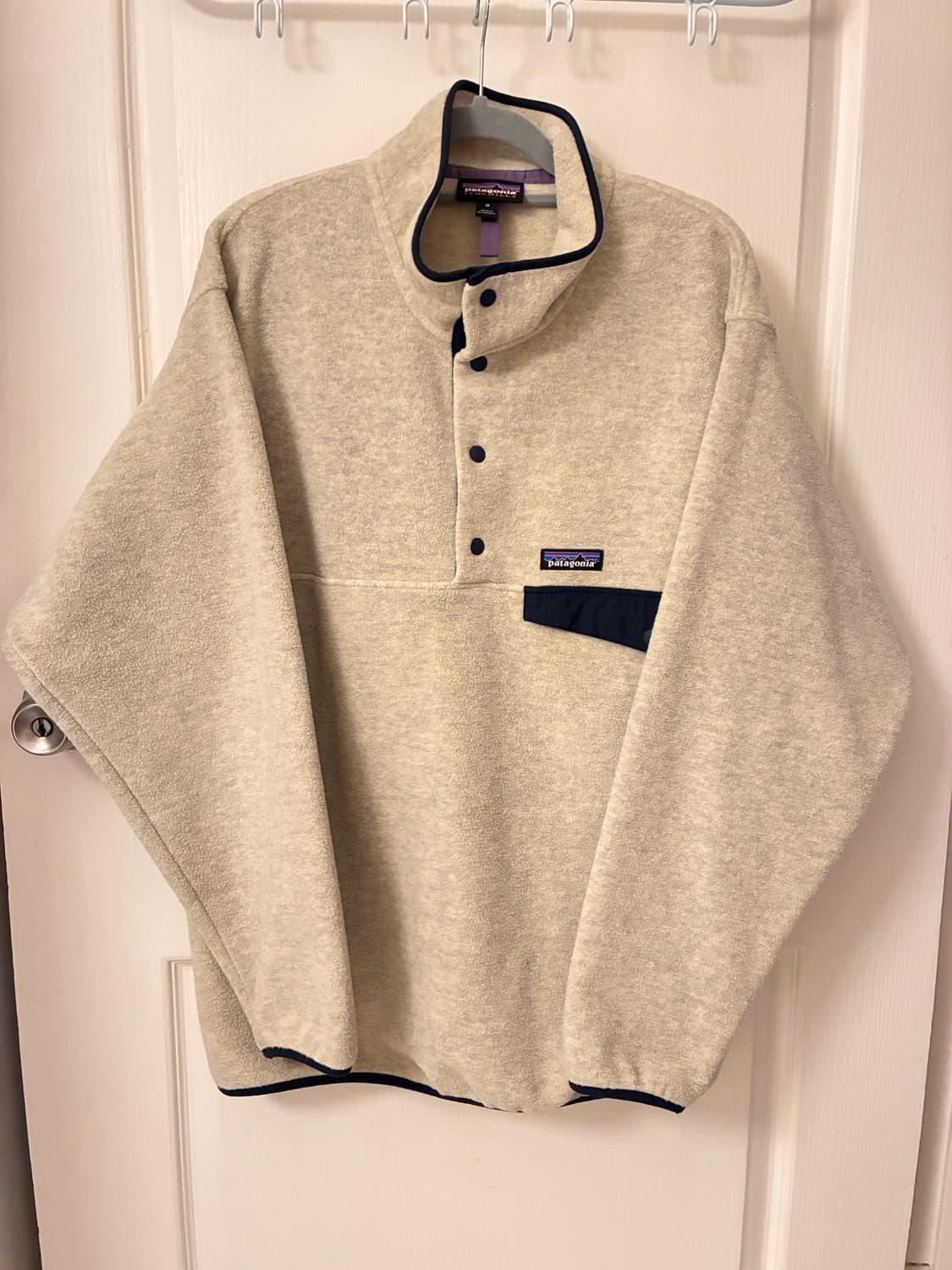 파타고니아 신칠라 스냅티 플리스 풀오버 오트밀 헤더 상품이미지2