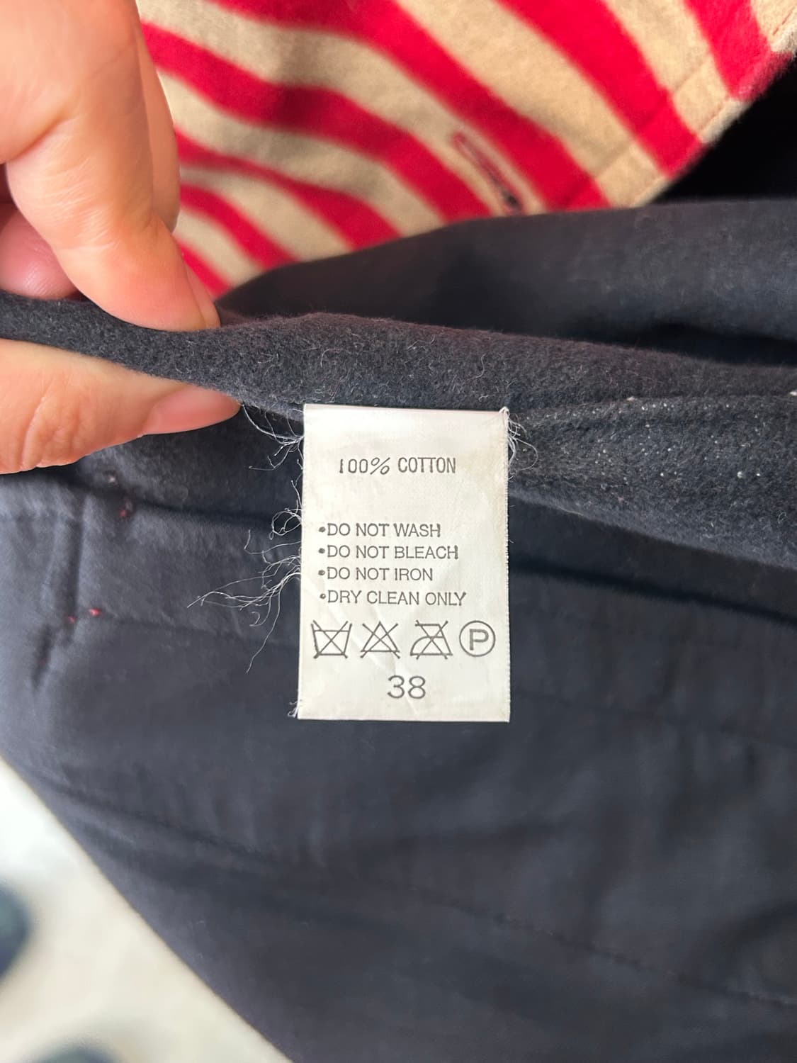 Vintage 코튼 스웨이드 스트라이프 싱글 자켓 상품이미지5