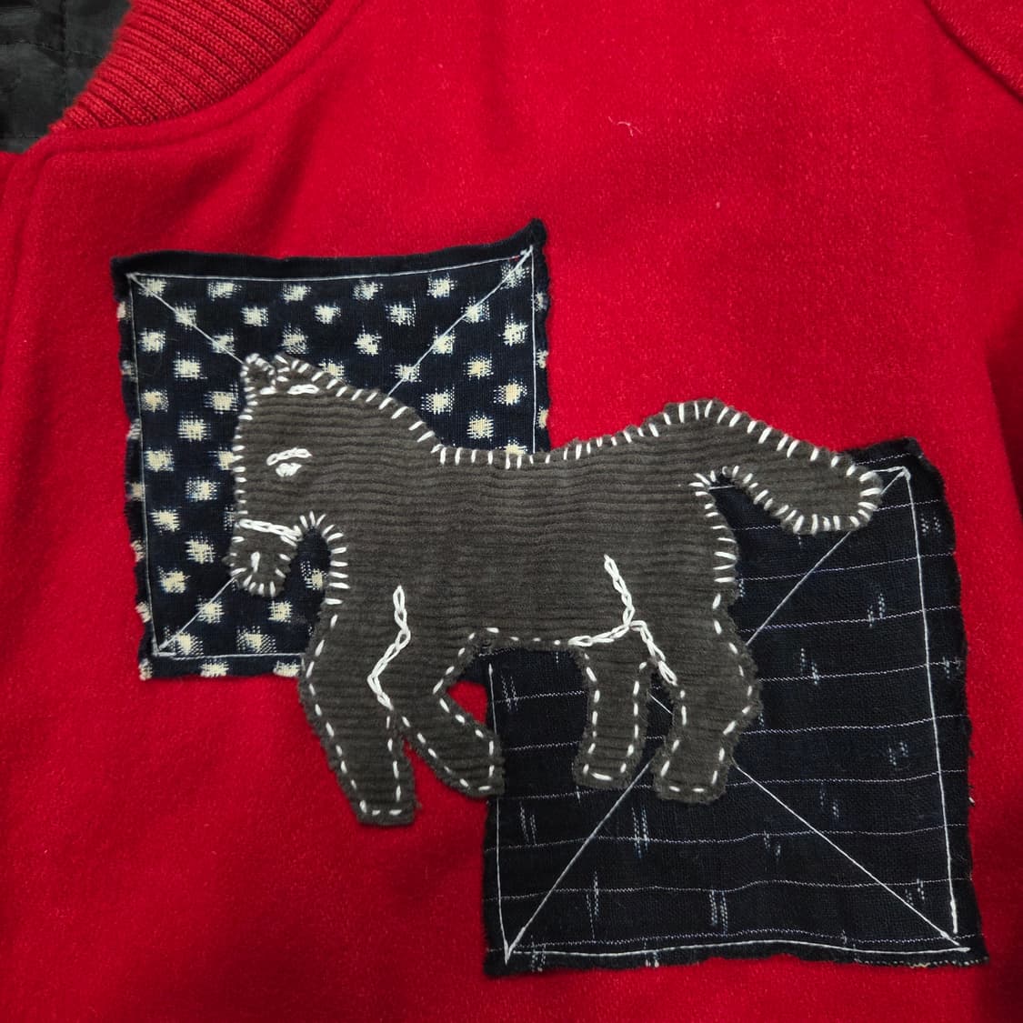 아플리케 패치워크 봄버자켓 상품이미지5