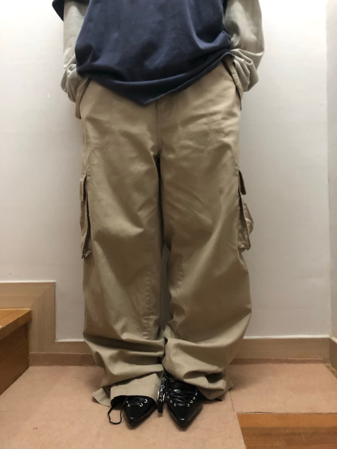 빈티지 베이지 카고 팬츠 상품이미지5