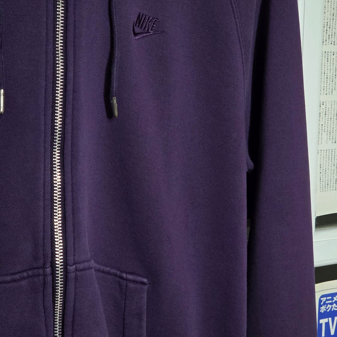 나이키 퍼플 투웨이 스우시 자수 후드집업 상품이미지9