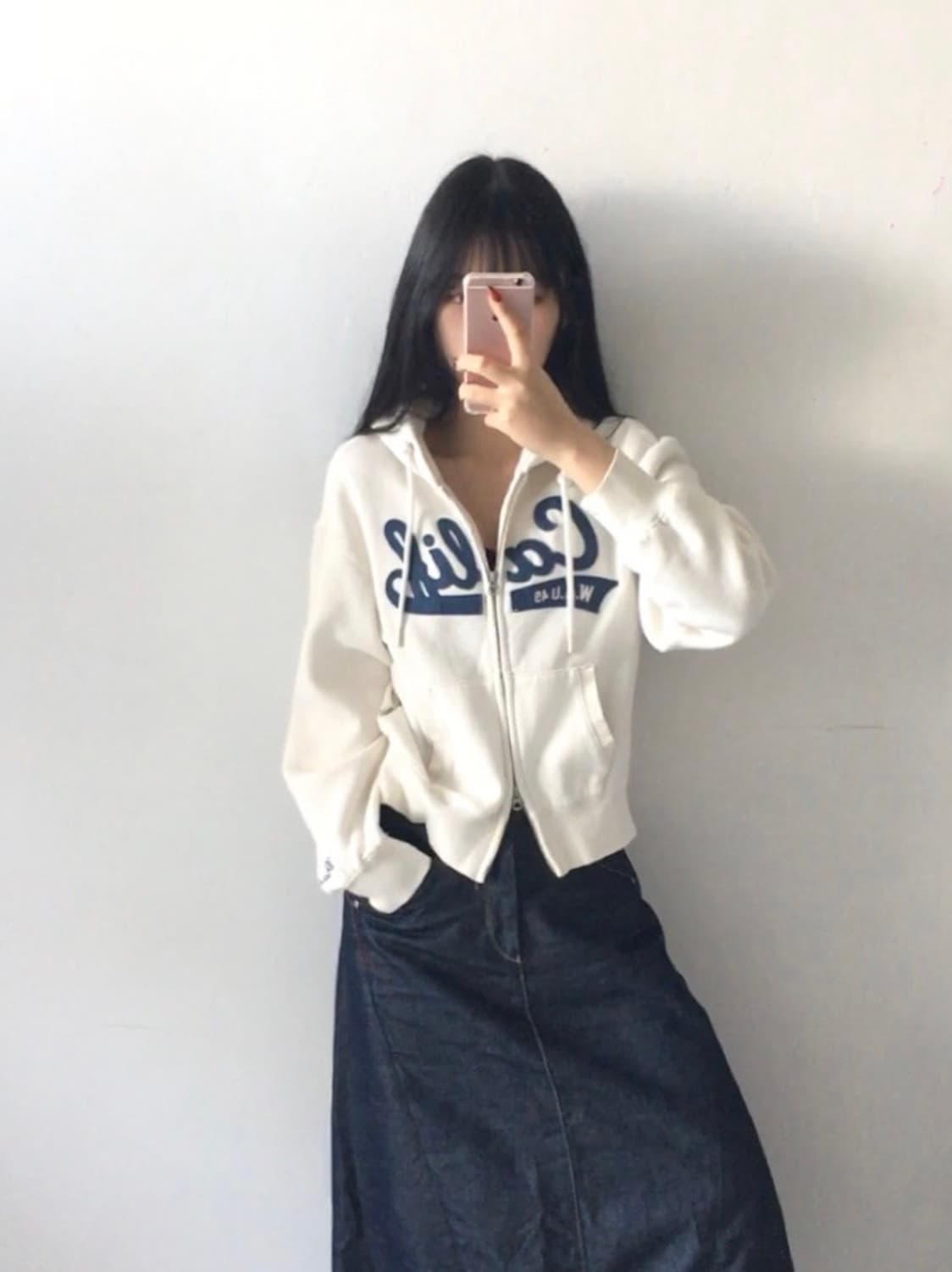 후아유 자수패치 후드집업 상품이미지1