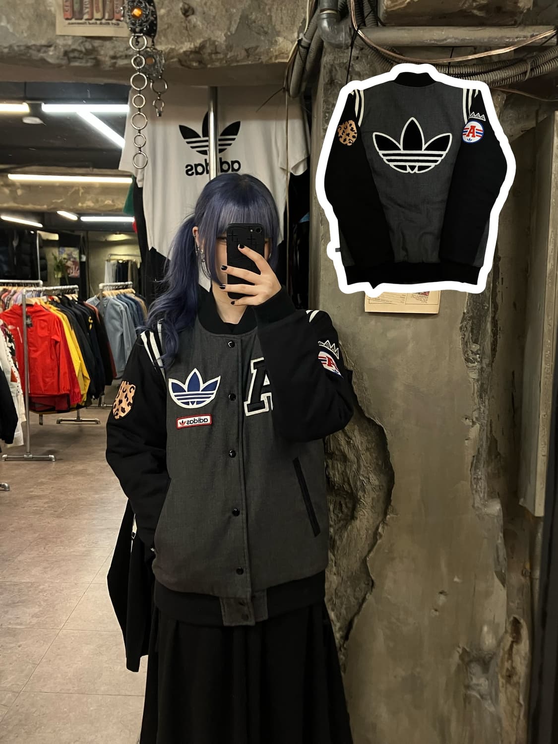 아디다스 스타디움 바시티 자켓 차콜 95 #csz2223  상품이미지1