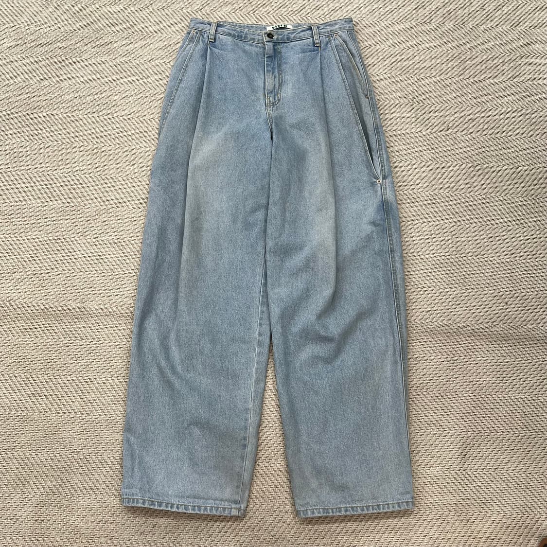 세터 핀턱 워싱 데님팬츠  r2972 상품이미지1