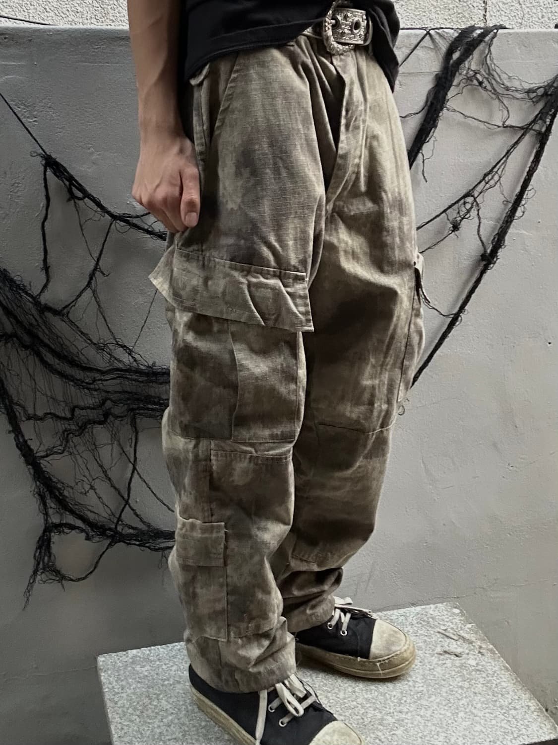 *rare* VTG 미군 밀리터리 멀티포켓 와이드 카고팬츠 상품이미지2