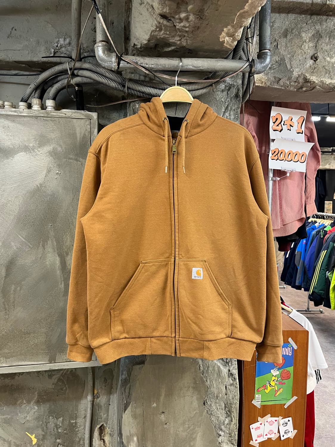 칼하트 후드집업 카멜 M #csz3015 상품이미지1