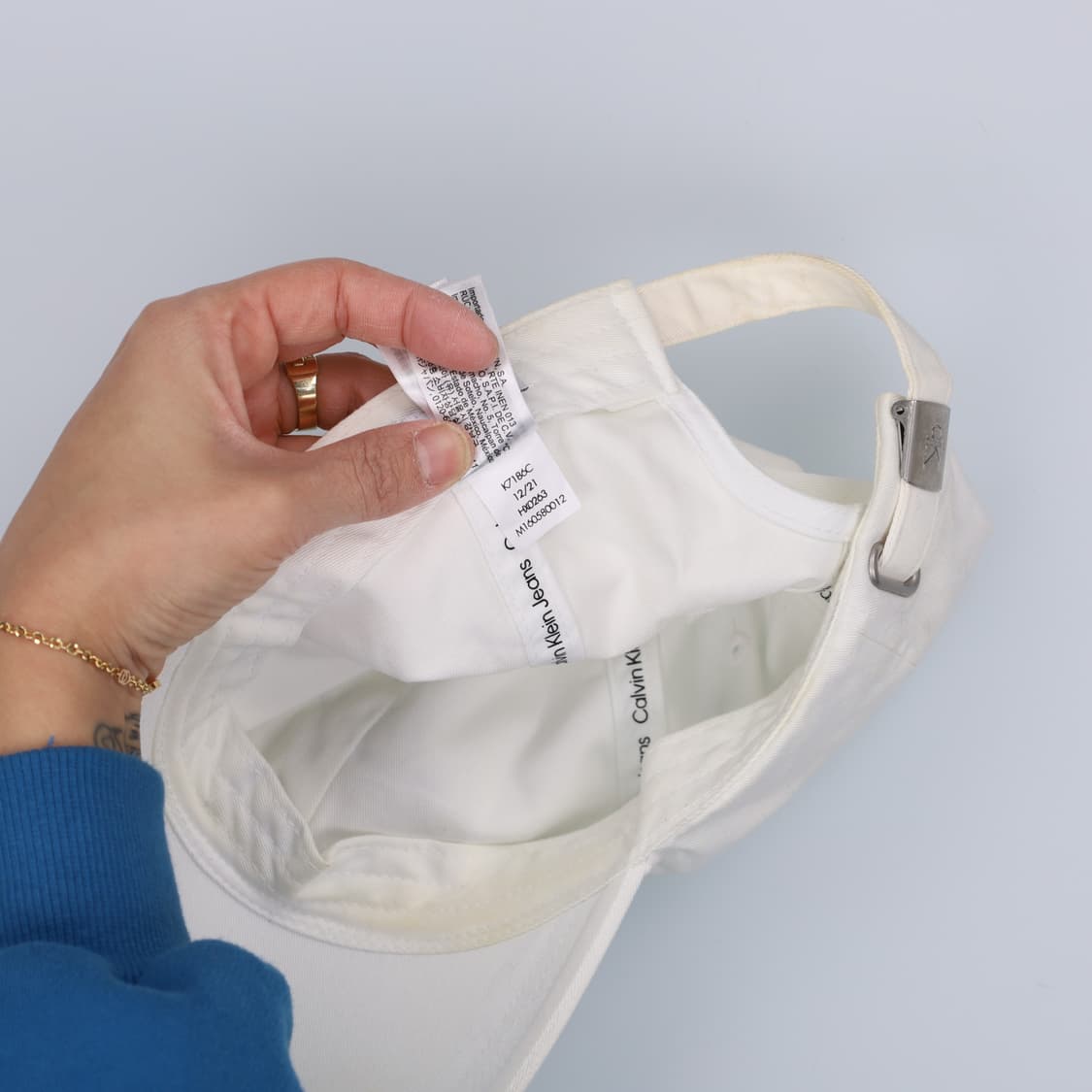 SO 캘빈클라인 화이트 볼캡 모자 0122H1 상품이미지7