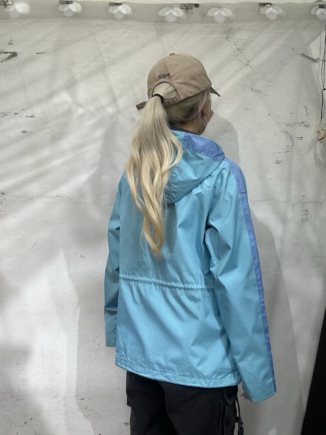 00s 나이키 블루 일본판 후드 바람막이 트랙 자켓 L 상품이미지3