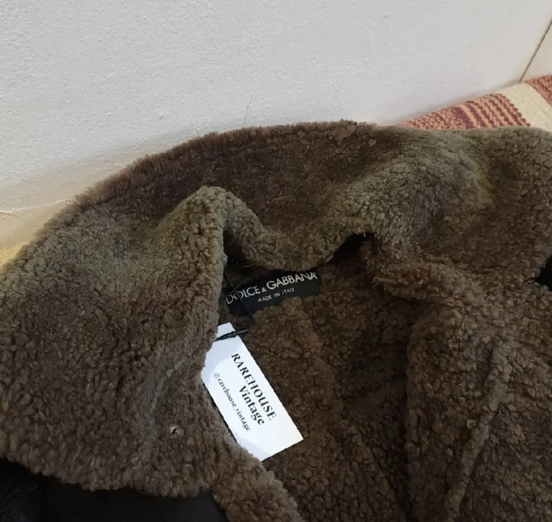 00년대 돌체앤가바나 나폴레옹 더블 브레스티드 쉐어링 레더자켓 48 상품이미지10