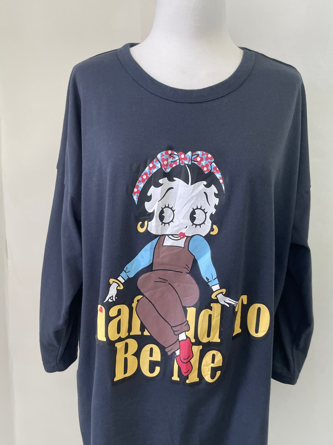 베티붑 그래픽 프린트 롱슬리브 티셔츠 J04197 상품이미지2