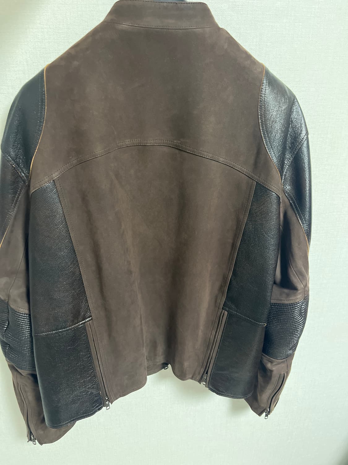 쿠어 믹스드 엠브로이더 바이커 자켓 상품이미지2