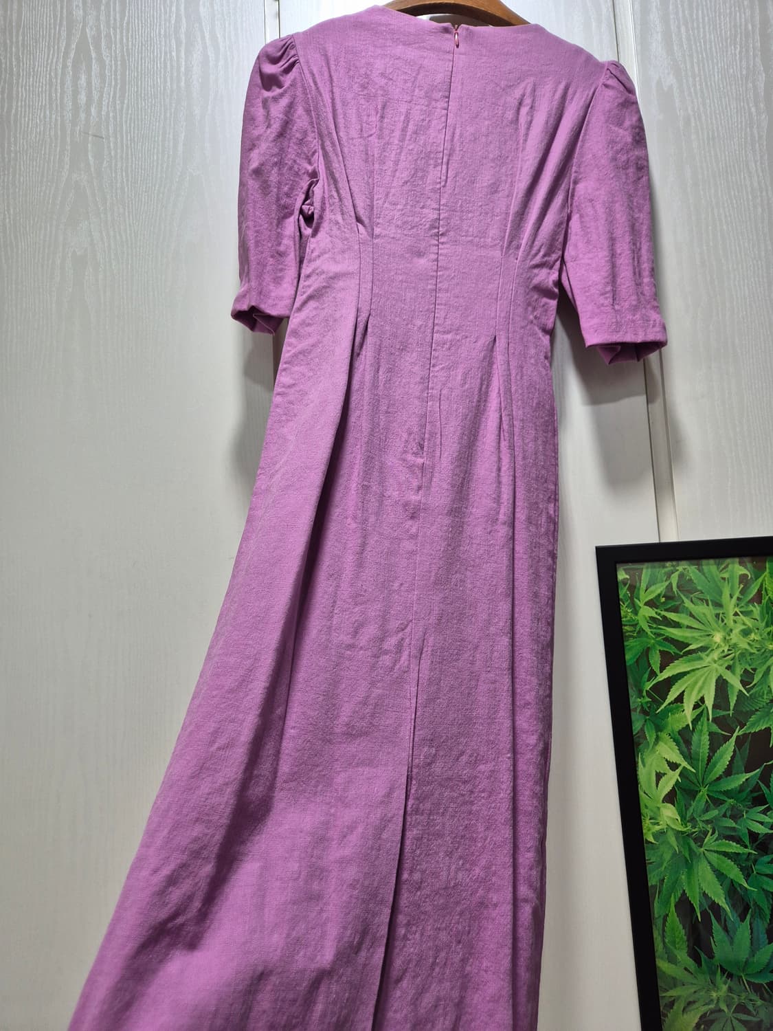 (타임세일) 라벤더 린넨 롱원피스 퍼프 반팔 상품이미지9