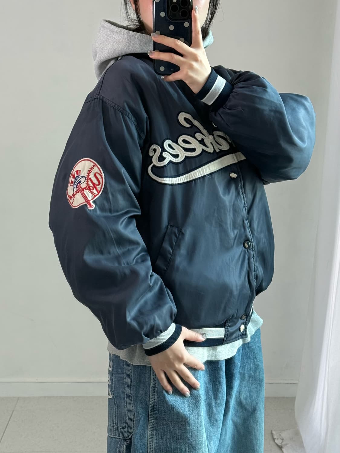 90‘s LA 양키즈 네이비 자켓 상품이미지5