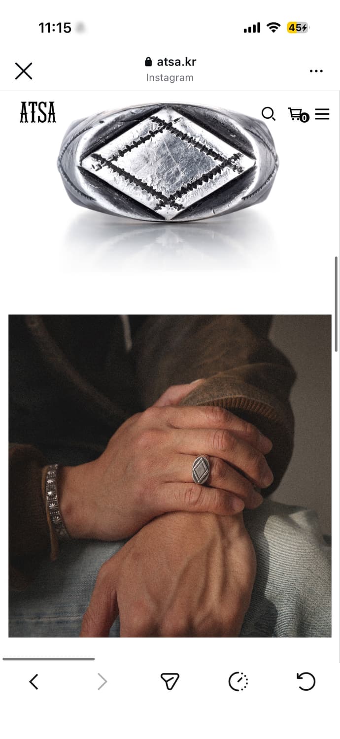 atsa silver 925 링 반지 상품이미지2