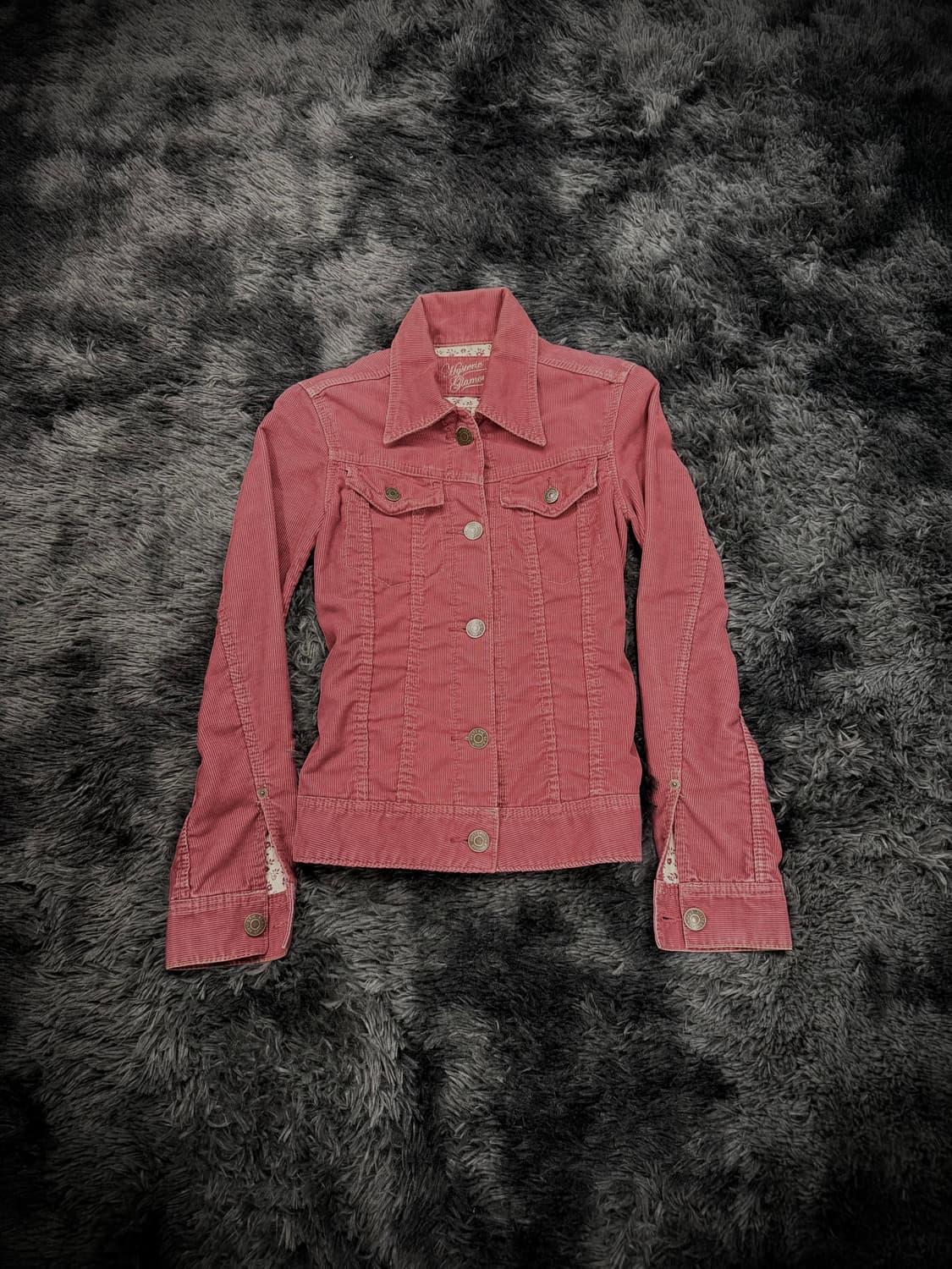 Hysteric Glamour 하트 걸프린팅 코듀로이 크롭 자켓 상품이미지2