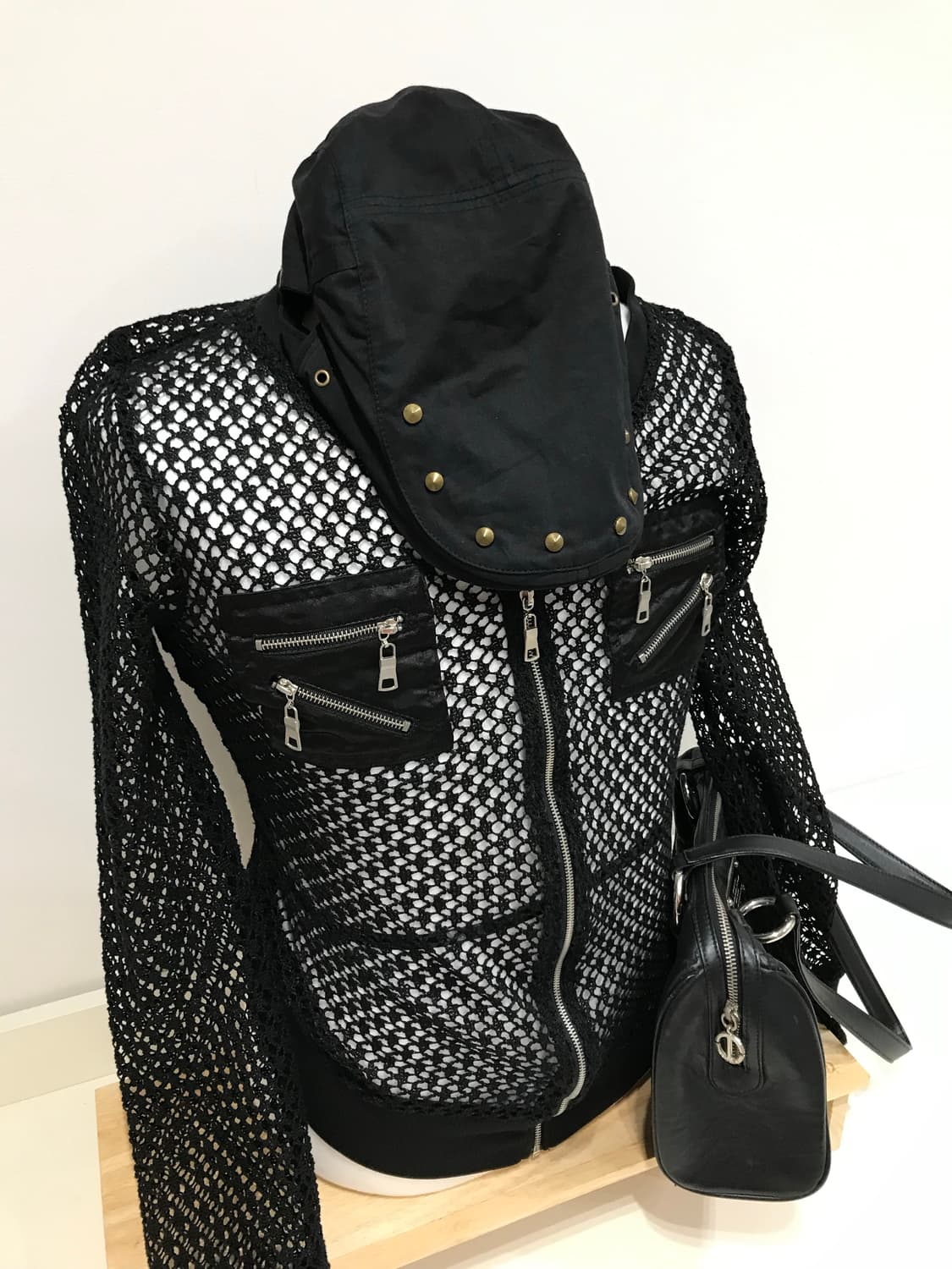 Black grunge zip up jacket 상품이미지2