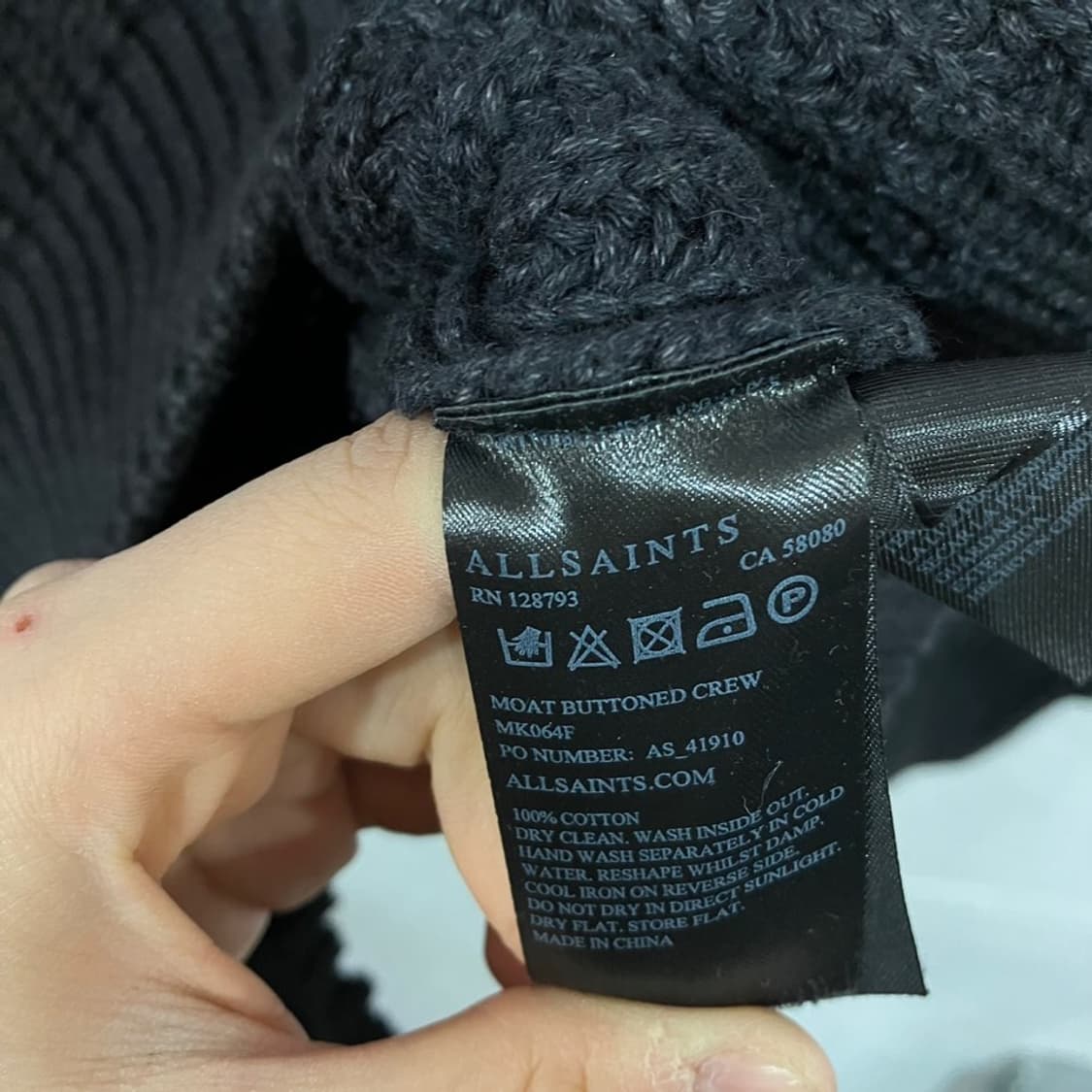 올세인츠 숄버튼 니트 상품이미지6