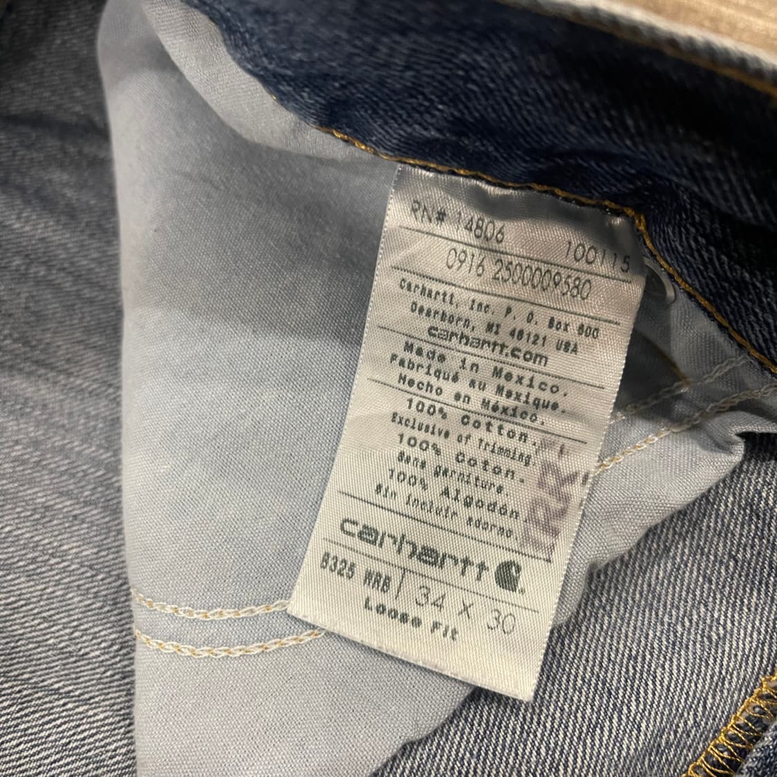 칼하트 B325 Loose fit usa 데님팬츠 상품이미지2