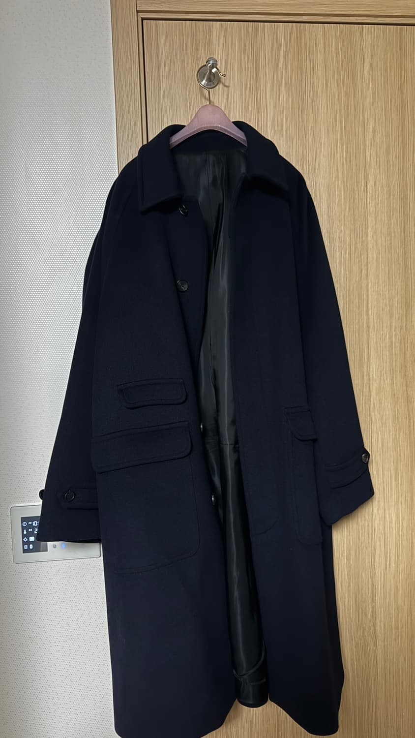 아트이프엑츠 발마칸 코트 네이비 상품이미지3